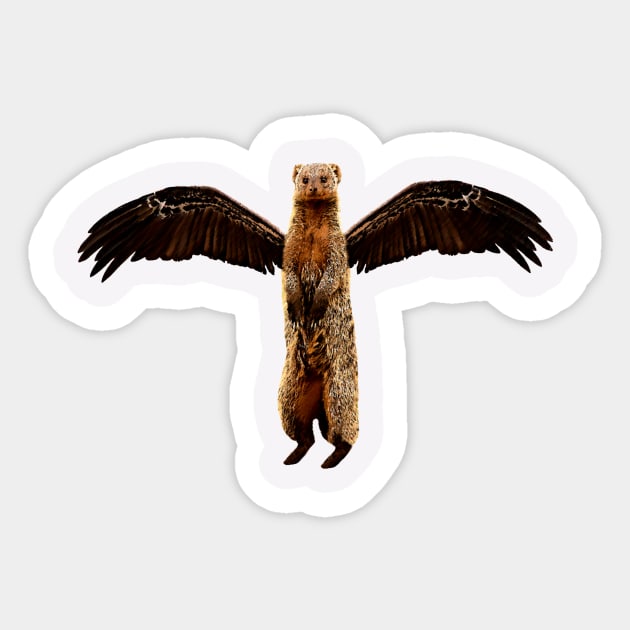 The Flying Mongoose Sticker by Dominyknax